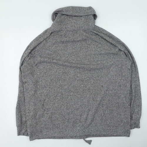 F&F Womens Grey Roll Neck  Polyester Pullover Jumper Size 16