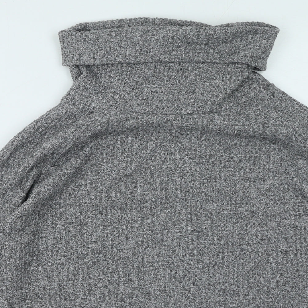 F&F Womens Grey Roll Neck  Polyester Pullover Jumper Size 16