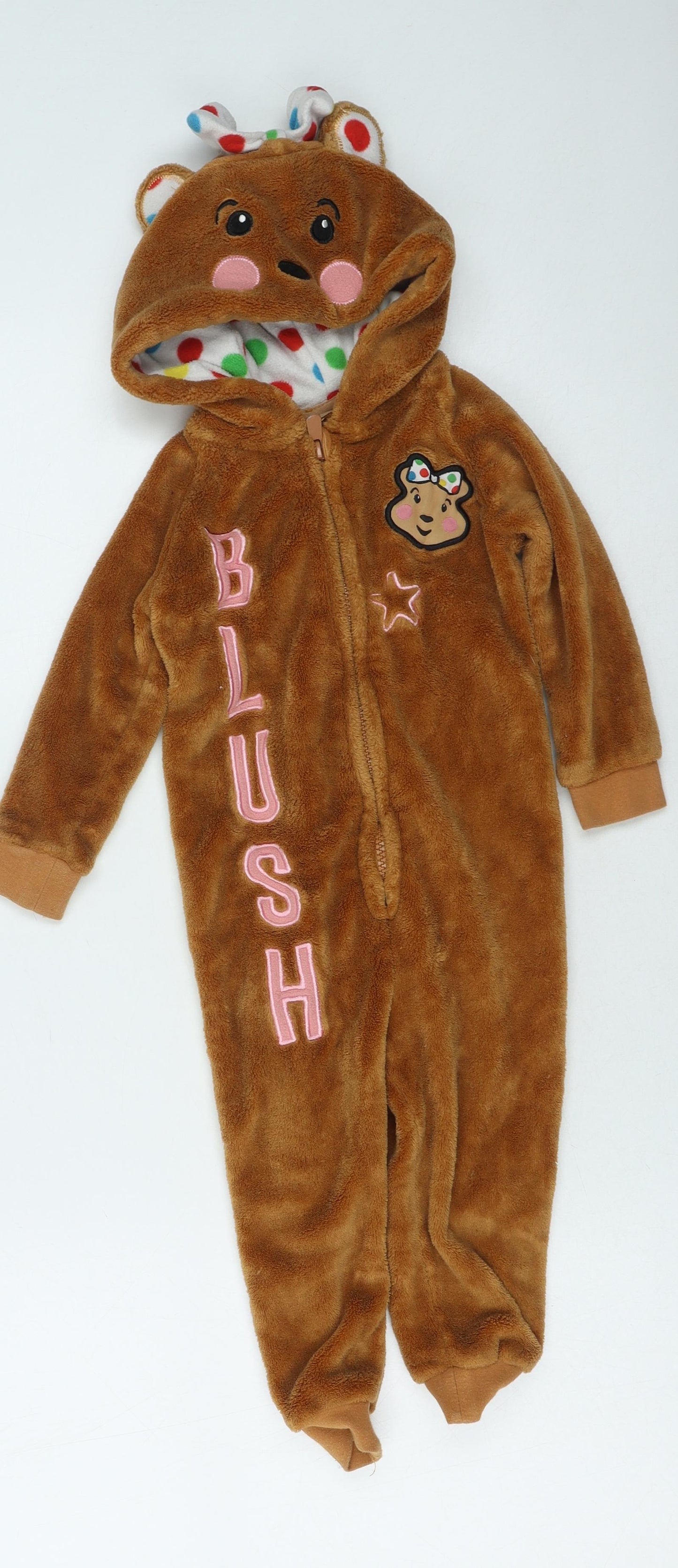 George  Girls Brown  Polyester Capri One Piece Size 24 Months   - pudsy bear