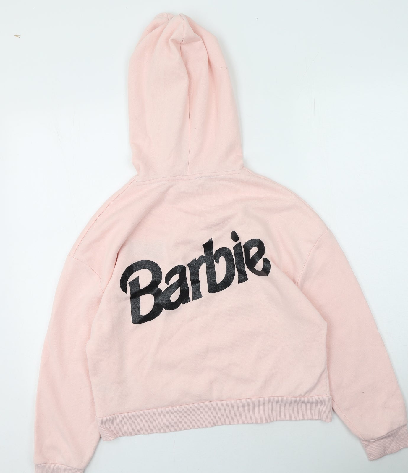Primark Womens Pink  Polyester Pullover Hoodie Size M  Magnetic - BARBIE