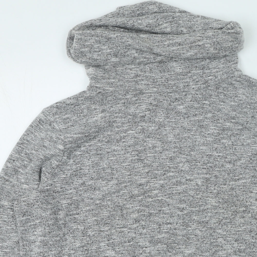 Peacocks Womens Grey Roll Neck  Polyester Pullover Jumper Size 16