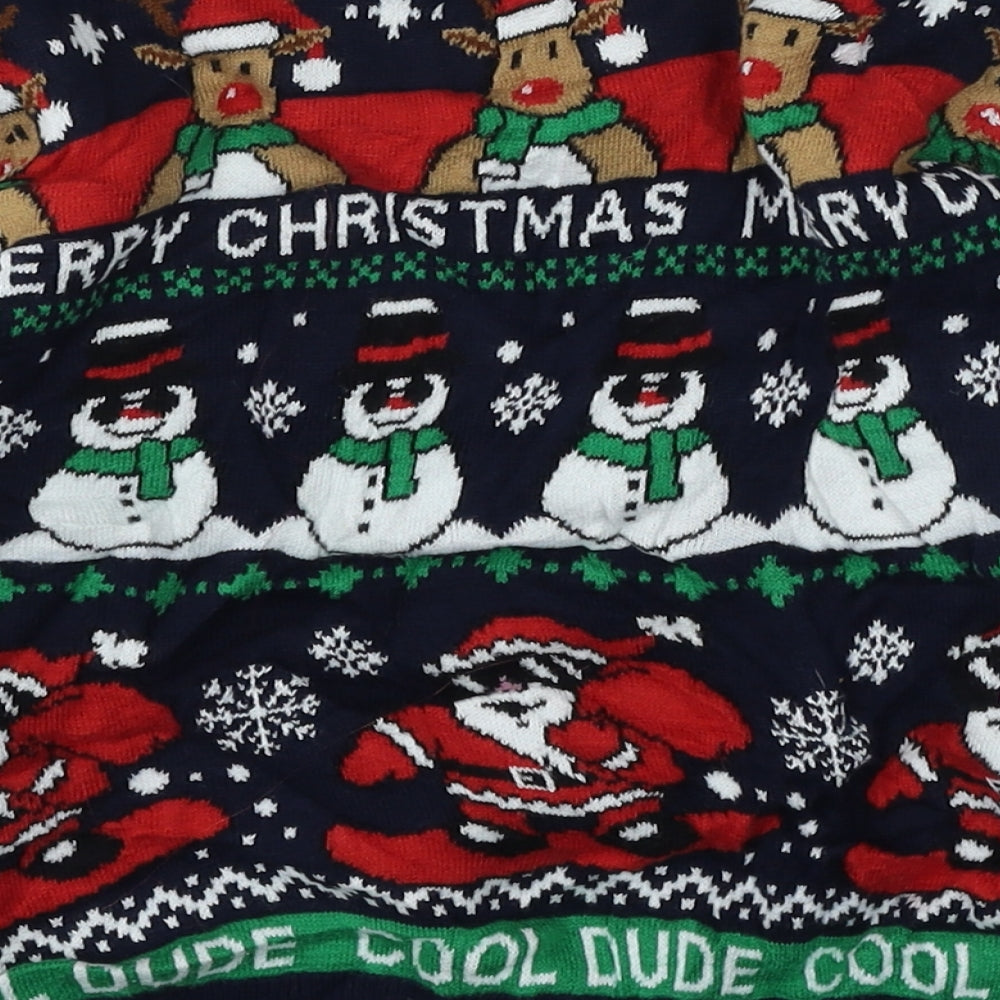 Primark  Boys Multicoloured Round Neck  Cotton Pullover Jumper Size 6-7 Years   - Christmas Jumper