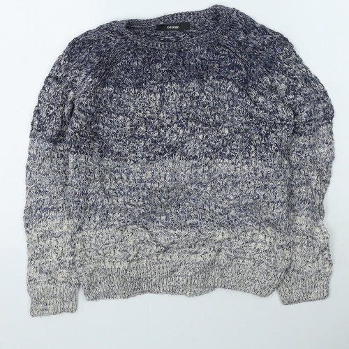 George  Boys Blue Round Neck  Acrylic Pullover Jumper Size M