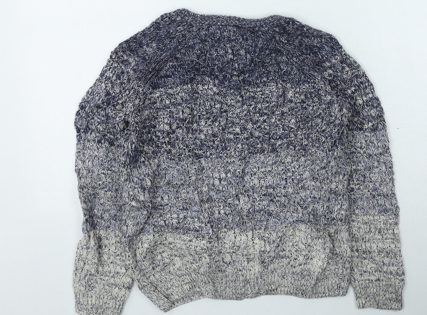 George  Boys Blue Round Neck  Acrylic Pullover Jumper Size M