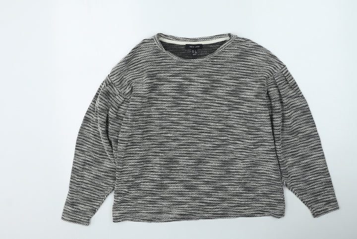 New look Womens Black Round Neck Polyester Pullover Jumper Size S