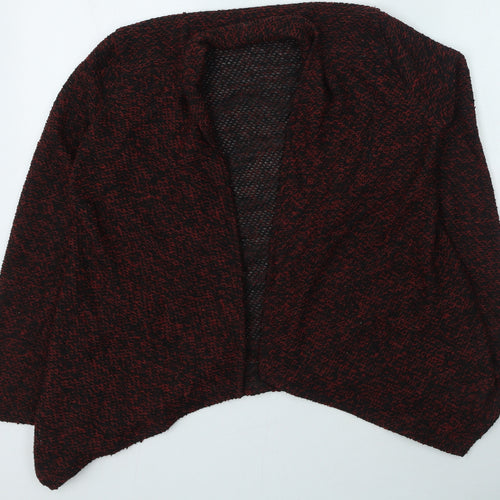 Marks and Spencer Womens Red V-Neck  Polyester Cardigan Jumper Size 10