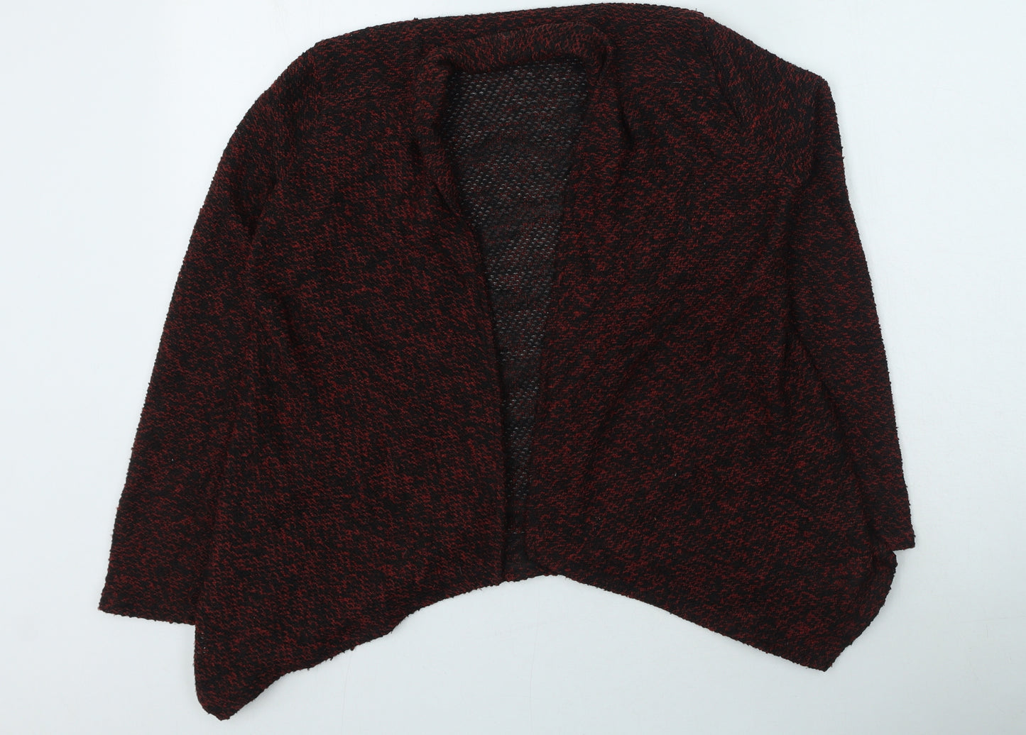 Marks and Spencer Womens Red V-Neck  Polyester Cardigan Jumper Size 10