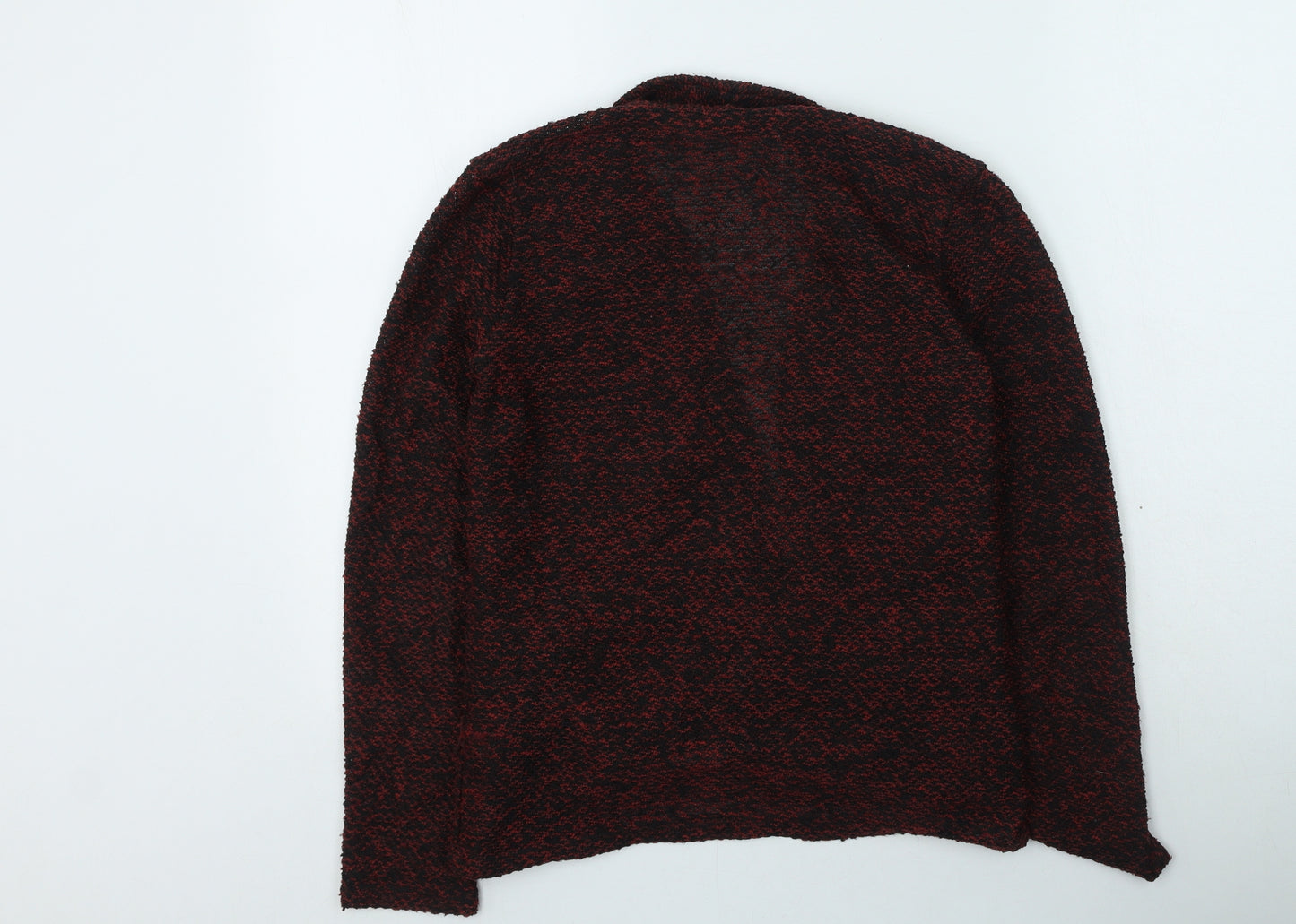 Marks and Spencer Womens Red V-Neck  Polyester Cardigan Jumper Size 10