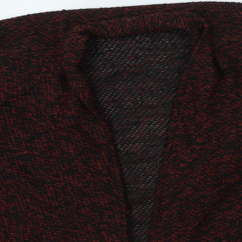 Marks and Spencer Womens Red V-Neck  Polyester Cardigan Jumper Size 10