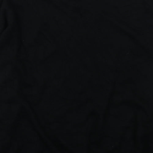 Wallis Womens Black Round Neck  Nylon Pullover Jumper Size L