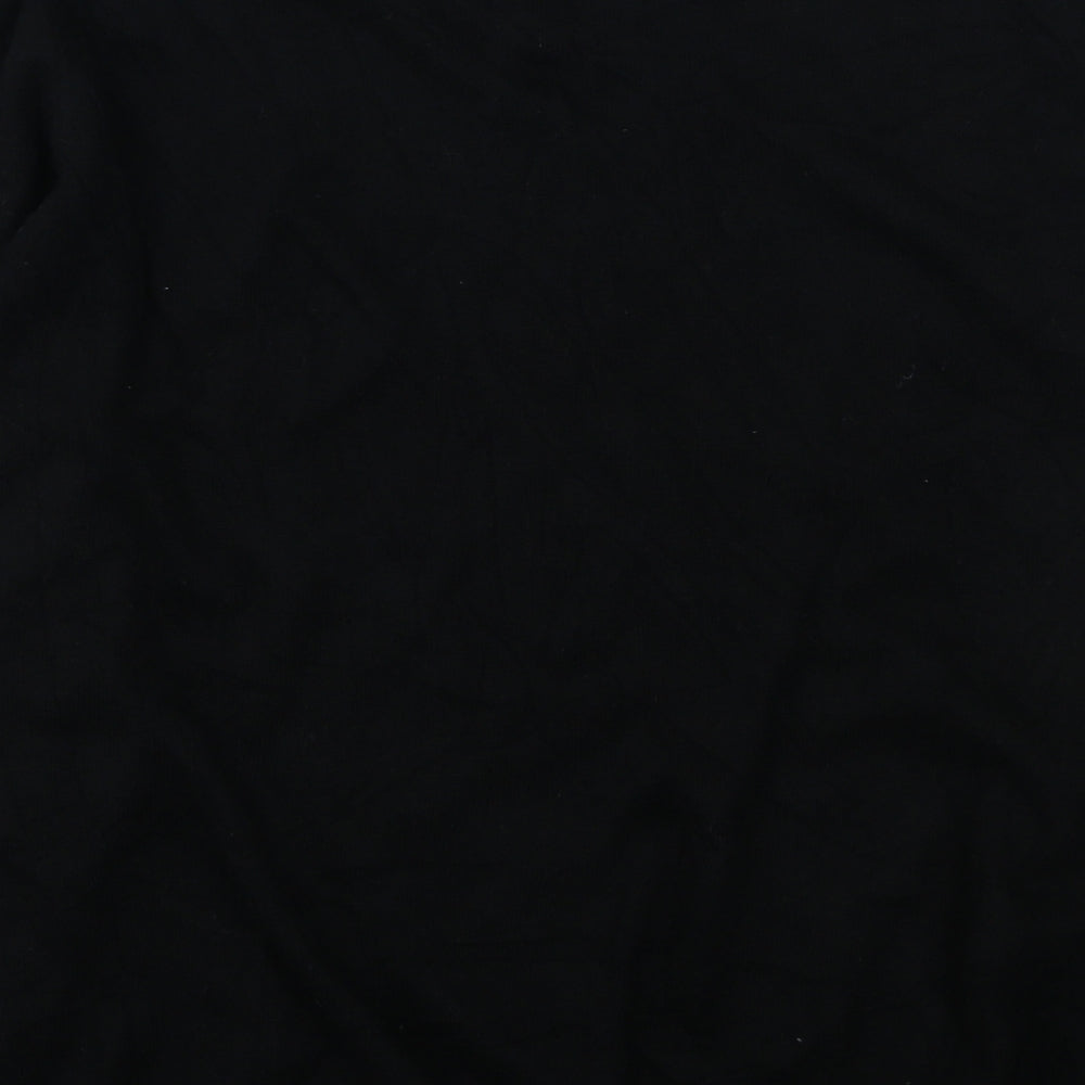 Wallis Womens Black Round Neck  Nylon Pullover Jumper Size L
