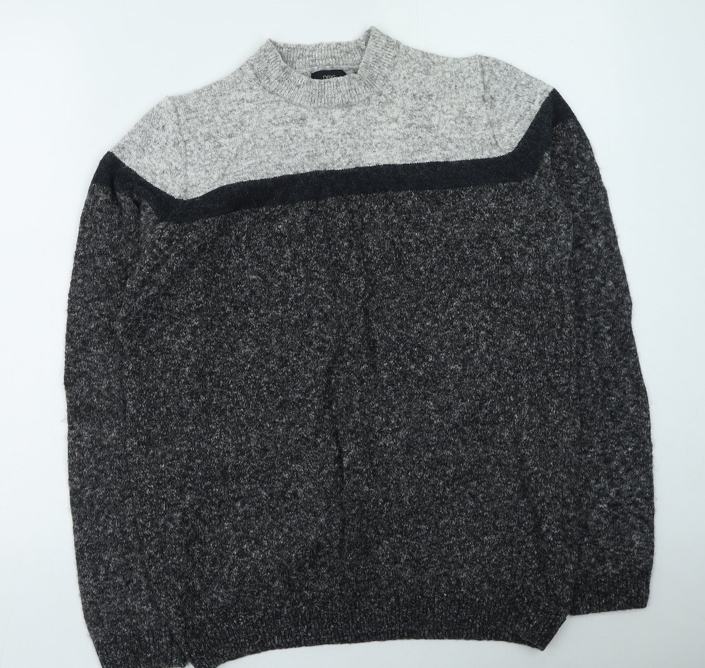 NEXT Mens Grey Round Neck  Nylon Pullover Jumper Size M