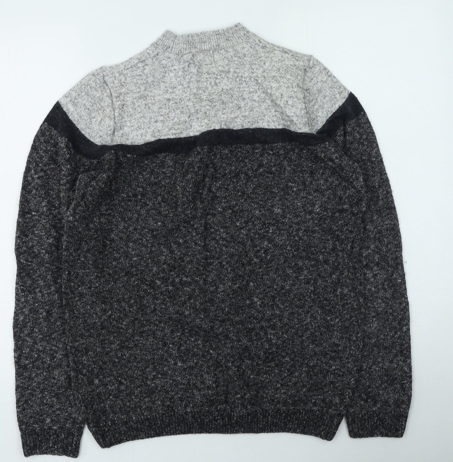 NEXT Mens Grey Round Neck  Nylon Pullover Jumper Size M