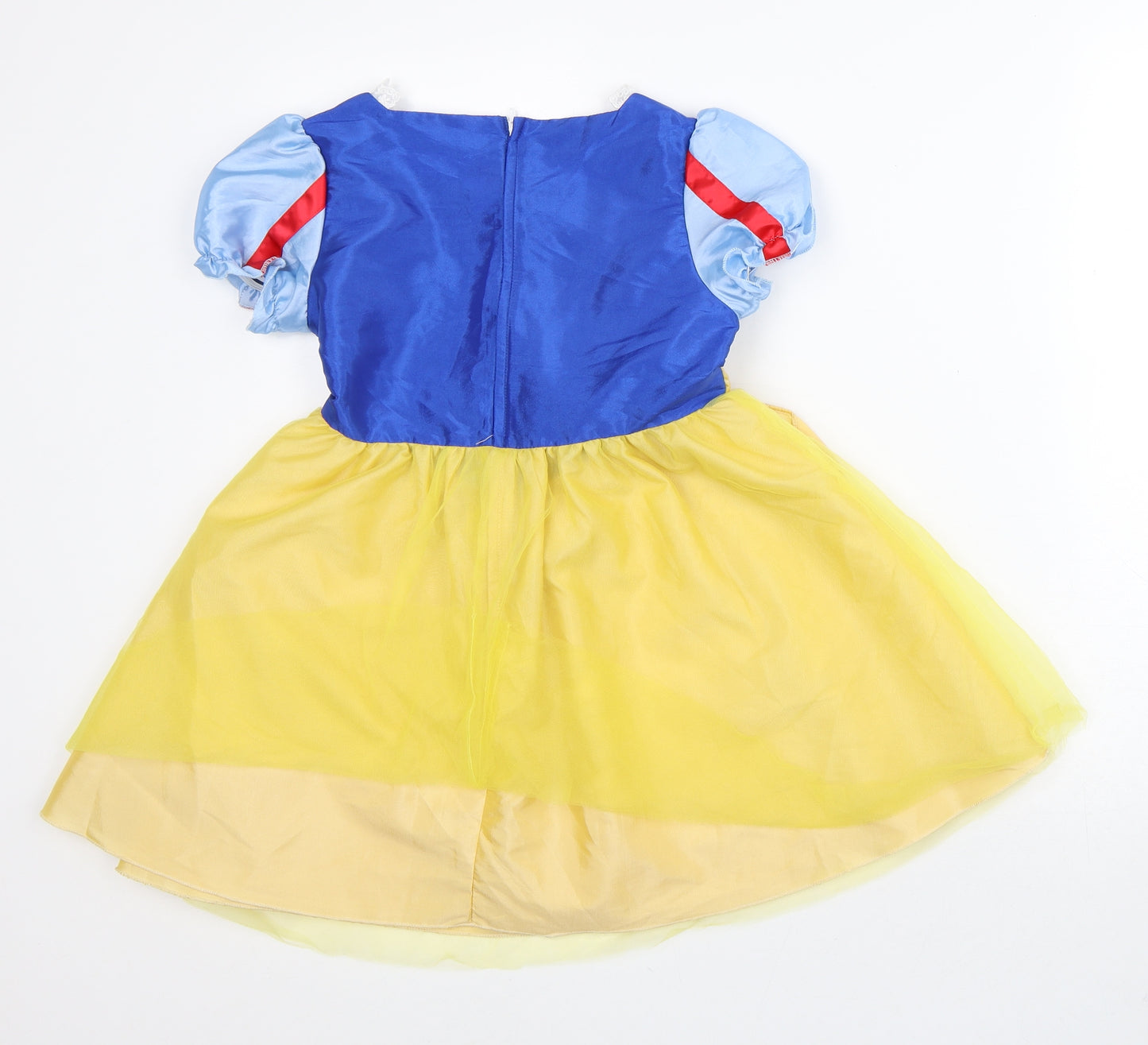 Catherine Cottage Girls Blue Striped Acetate A-Line  Size 6 Years  Square Neck