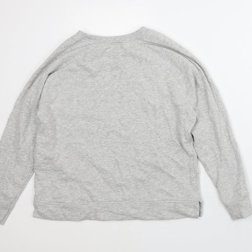 TU Womens Grey Crew Neck  Cotton Pullover Jumper Size 10   - Merci