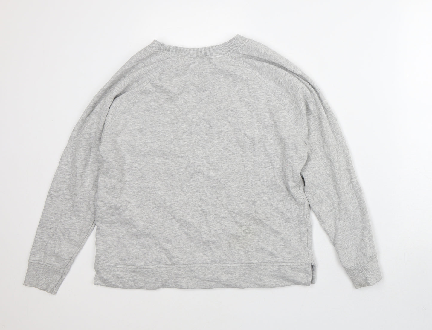 TU Womens Grey Crew Neck  Cotton Pullover Jumper Size 10   - Merci