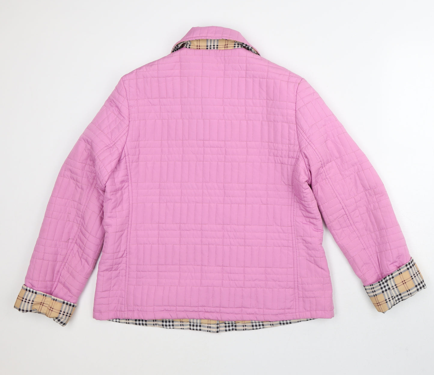 Preworn Womens Pink   Quilted Coat Size S