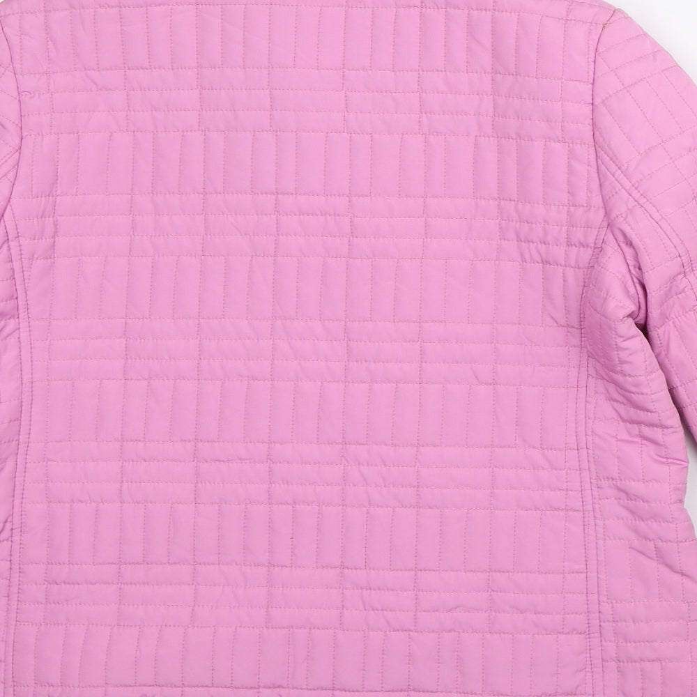 Preworn Womens Pink   Quilted Coat Size S