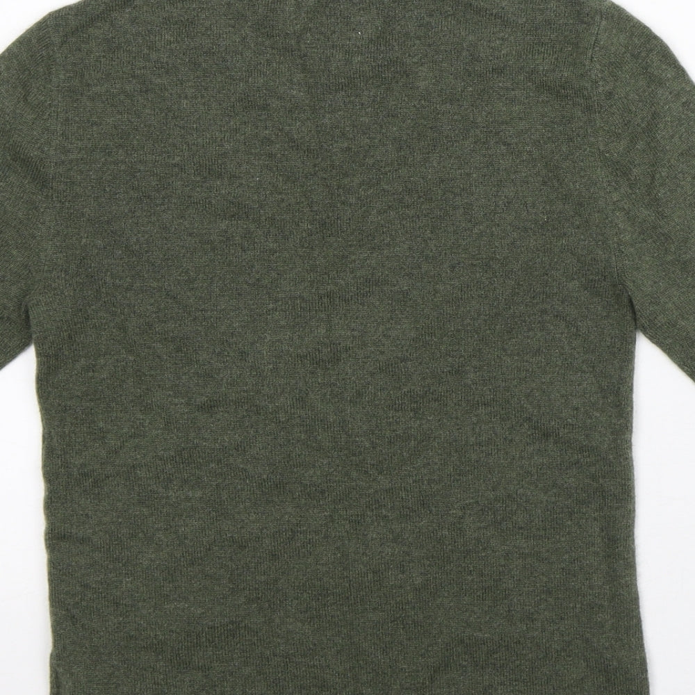 NotShy Womens Green  Cashmere Basic T-Shirt Size S High Neck