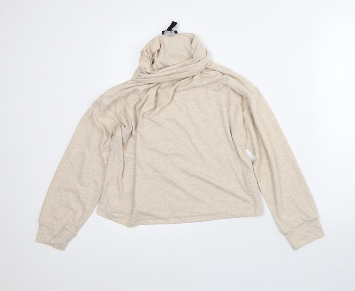 New Look Womens Beige  Polyester Pullover Sweatshirt Size S