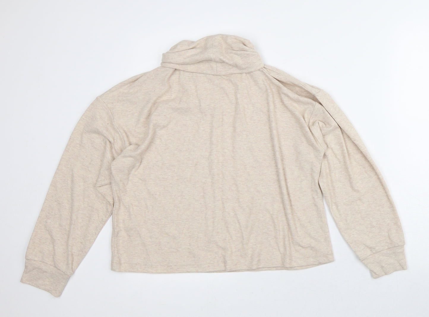 New Look Womens Beige  Polyester Pullover Sweatshirt Size S