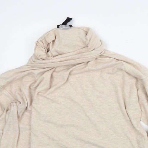 New Look Womens Beige  Polyester Pullover Sweatshirt Size S