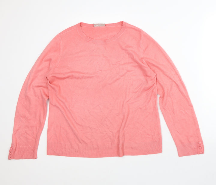 BHS Womens Pink  Acrylic Pullover Sweatshirt Size 14