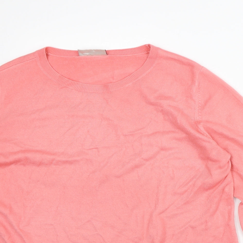 BHS Womens Pink  Acrylic Pullover Sweatshirt Size 14