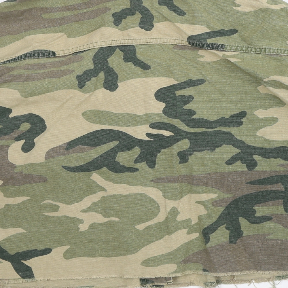 Topshop Mens Green Camouflage  Jacket  Size M