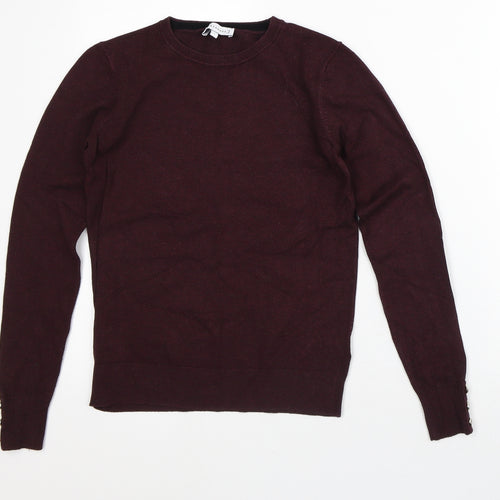 Warehouse Womens Purple  Viscose Pullover Sweatshirt Size 6