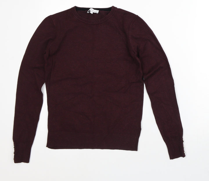 Warehouse Womens Purple  Viscose Pullover Sweatshirt Size 6