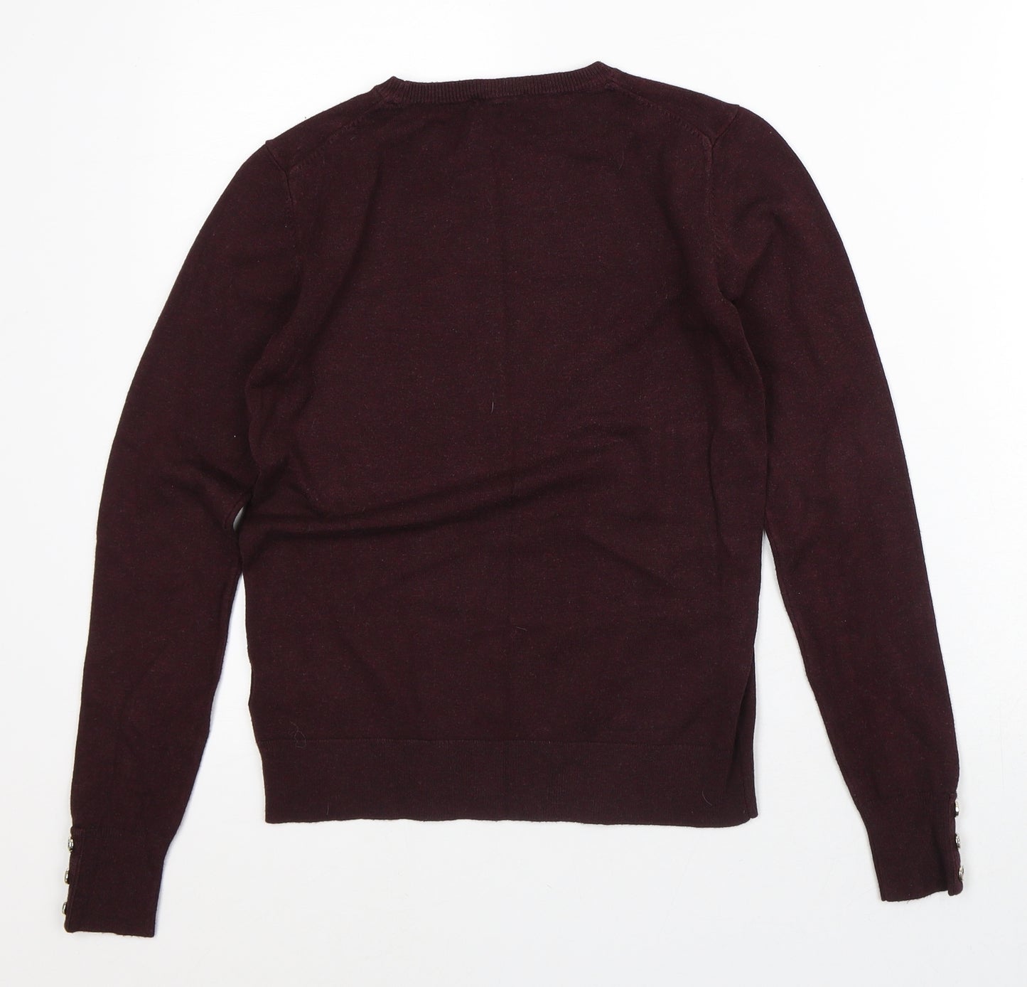 Warehouse Womens Purple  Viscose Pullover Sweatshirt Size 6