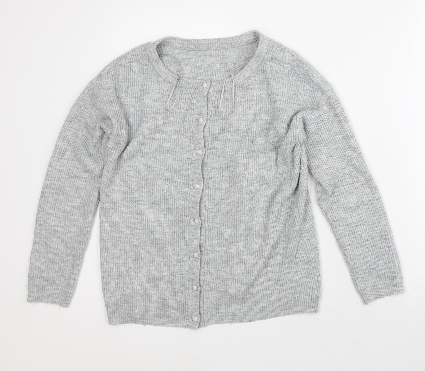 Joules Womens Grey Round Neck  Acrylic Pullover Jumper Size 6