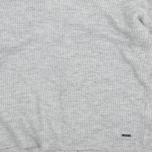 Joules Womens Grey Round Neck  Acrylic Pullover Jumper Size 6
