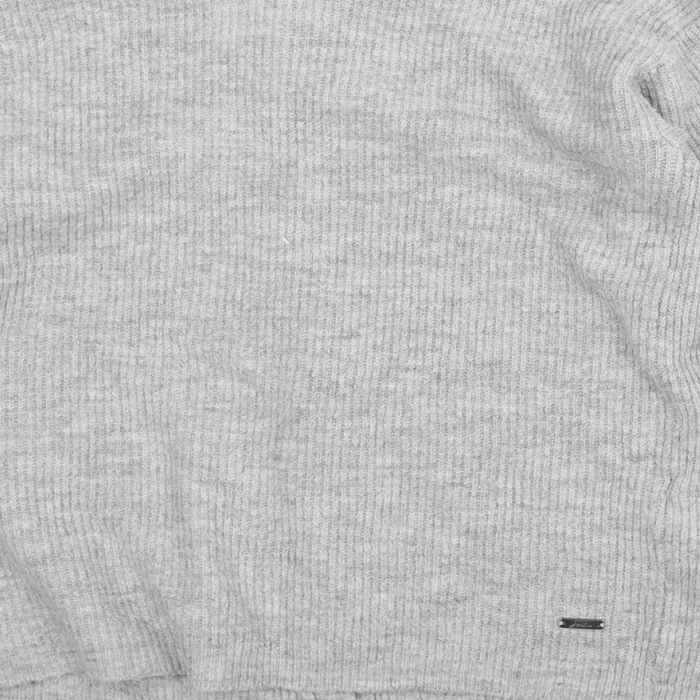 Joules Womens Grey Round Neck  Acrylic Pullover Jumper Size 6