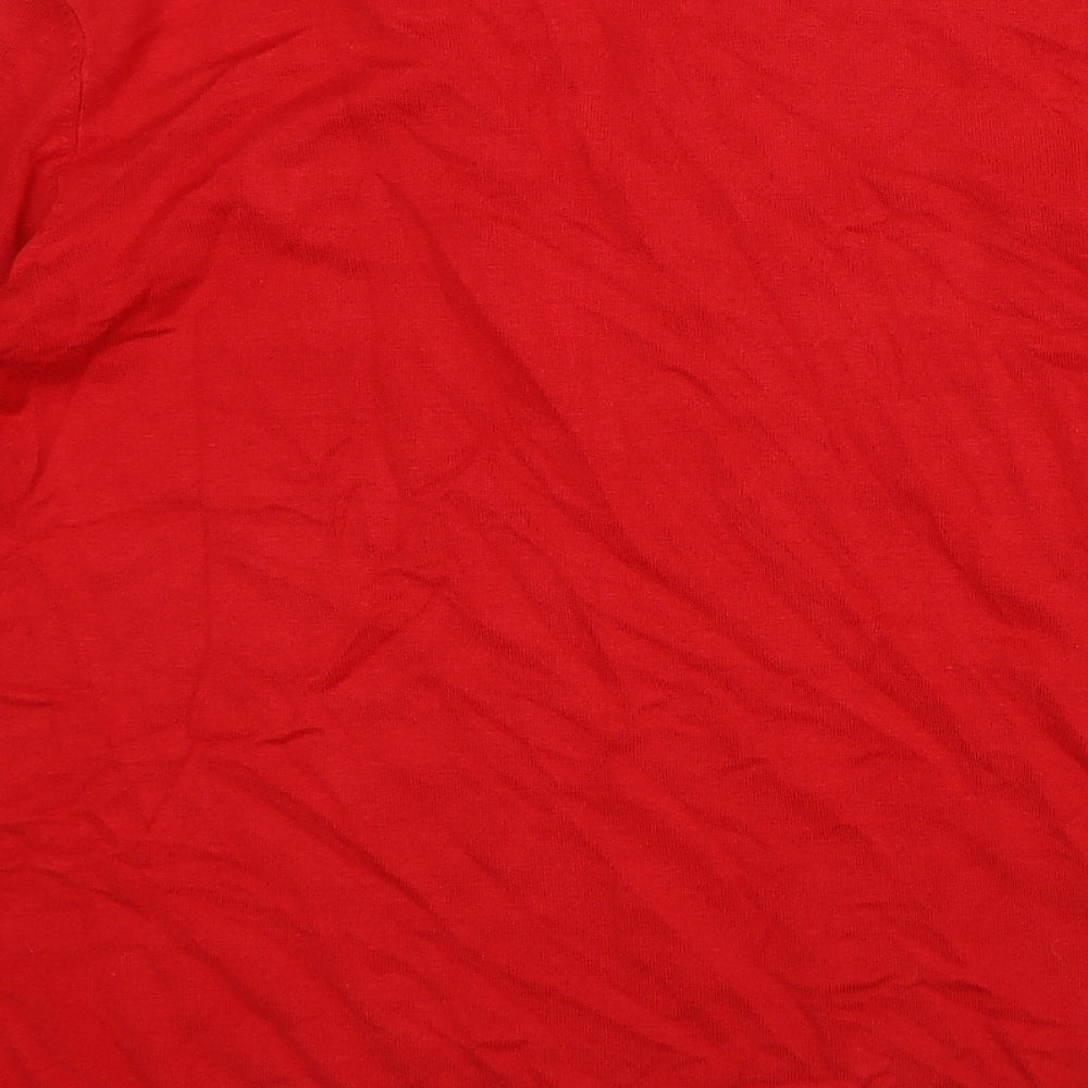 Zara Womens Red  Polyester Pullover Sweatshirt Size L