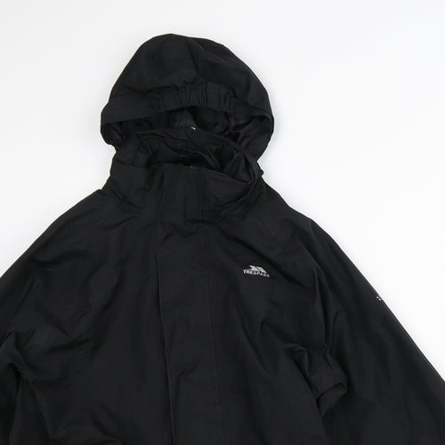 Trespass Boys Black   Rain Coat Coat Size 11-12 Years