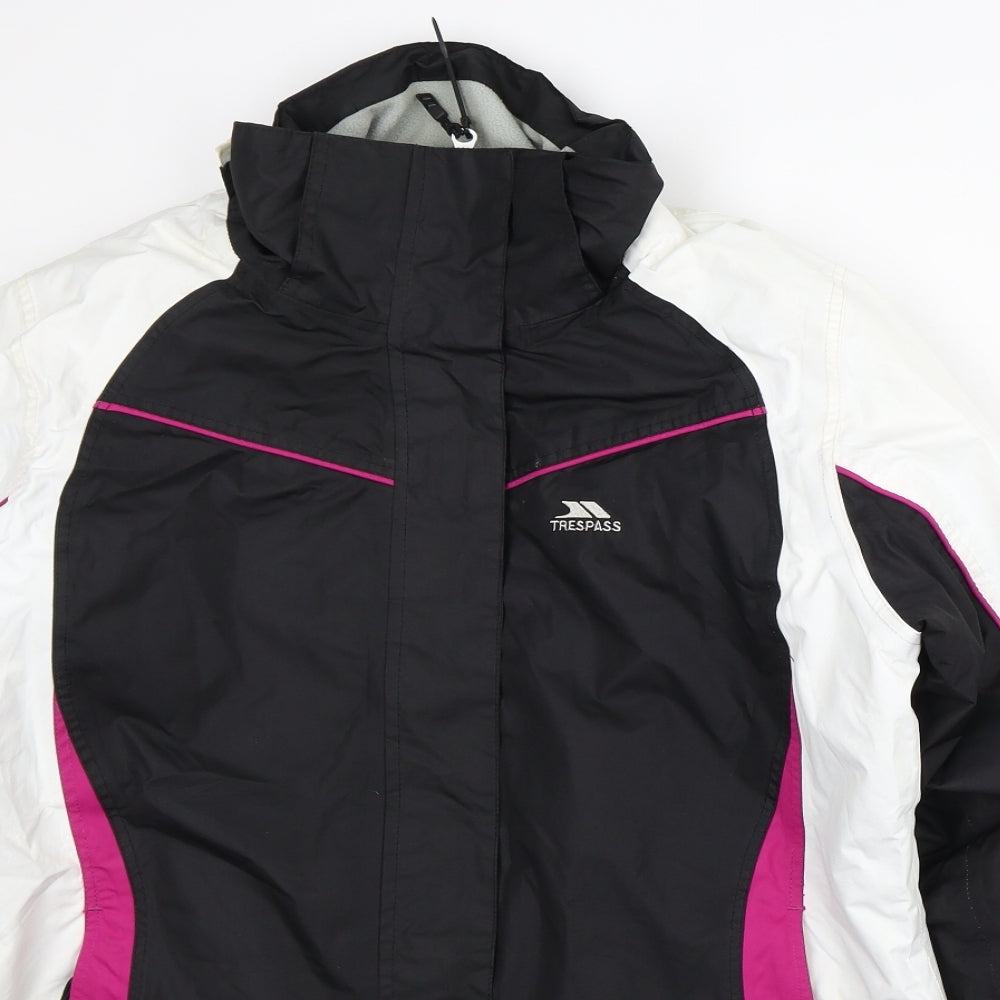 Trespass Womens Multicoloured Striped  Rain Coat Blazer Size L