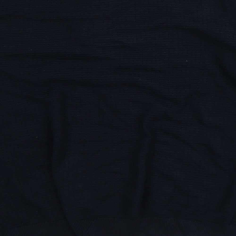 F&F Mens Black Striped Cotton Pullover Sweatshirt Size XL