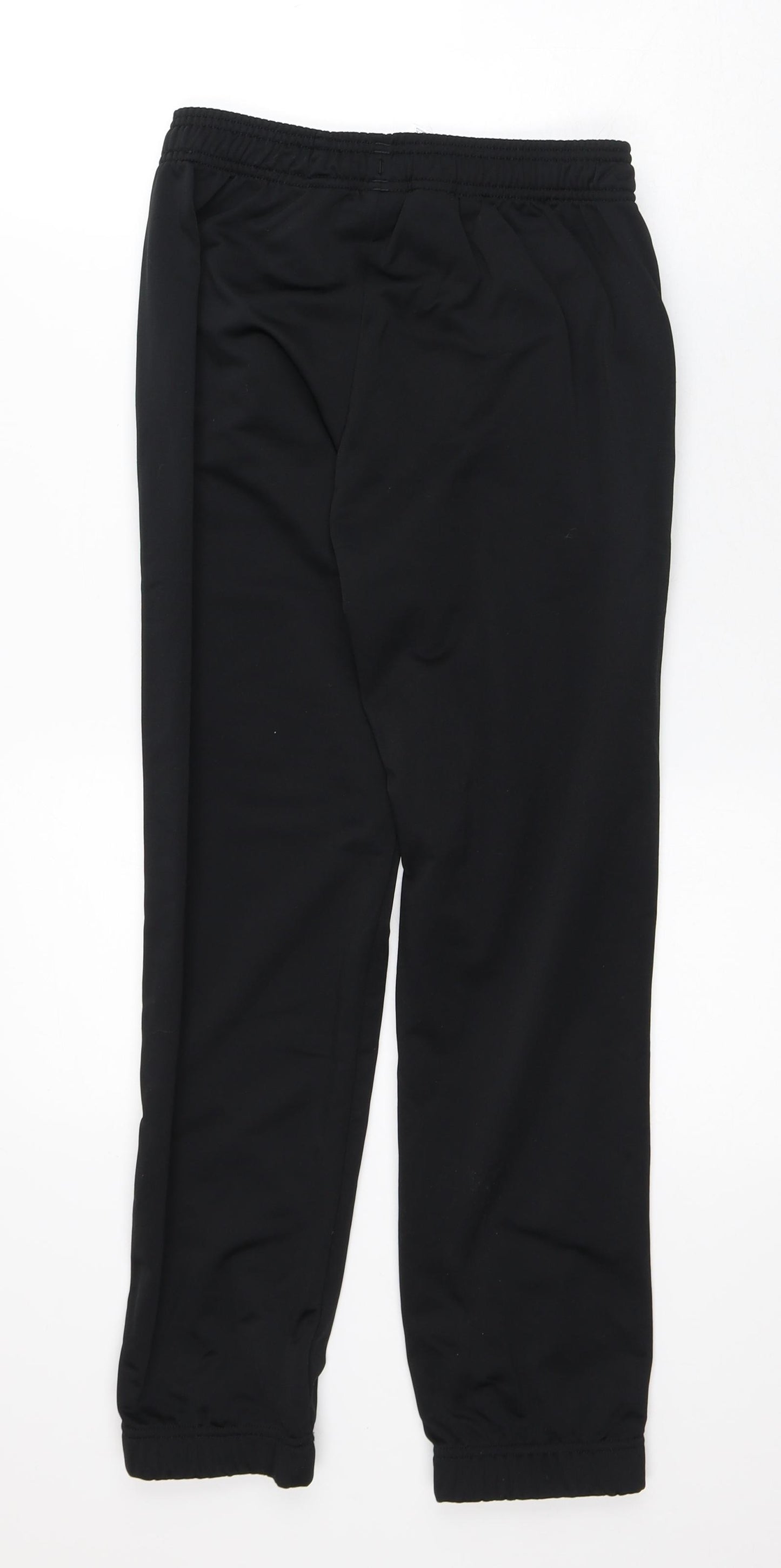 adidas Boys Black Striped Polyester Jogger Trousers Size 11-12 Years  Regular