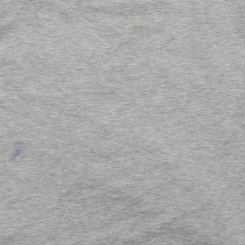 Denim Co Girls Grey  Cotton Basic T-Shirt Size 10-11 Years Crew Neck Pullover - No Bad Vibes