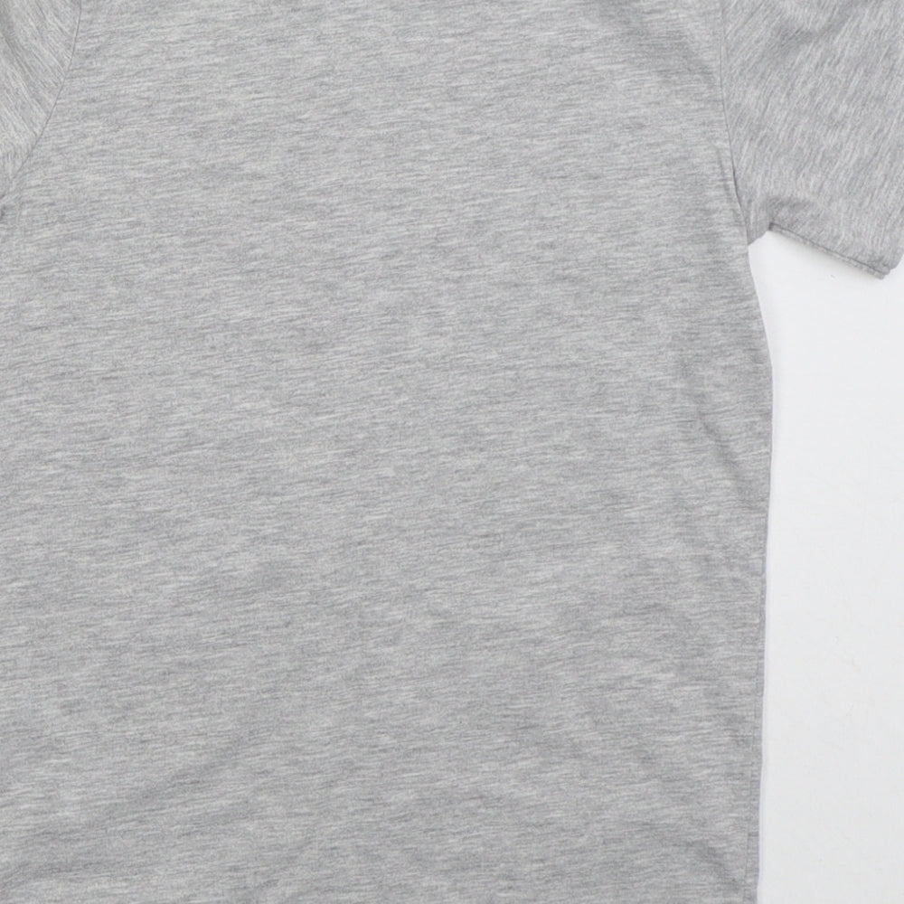 George Boys Grey  Polyester Basic T-Shirt Size 7-8 Years Crew Neck Pullover - Spidey