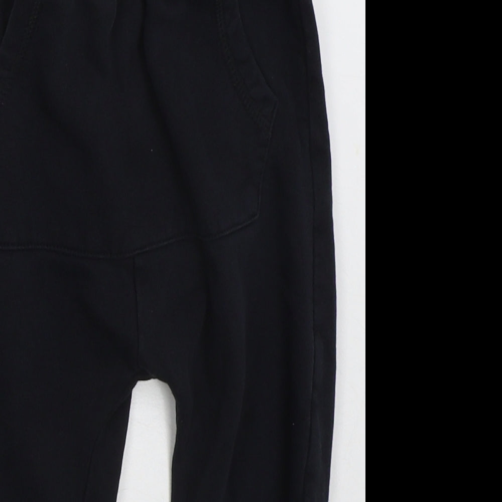 George Boys Black  Cotton Sweatpants Trousers Size 2-3 Years  Regular Drawstring