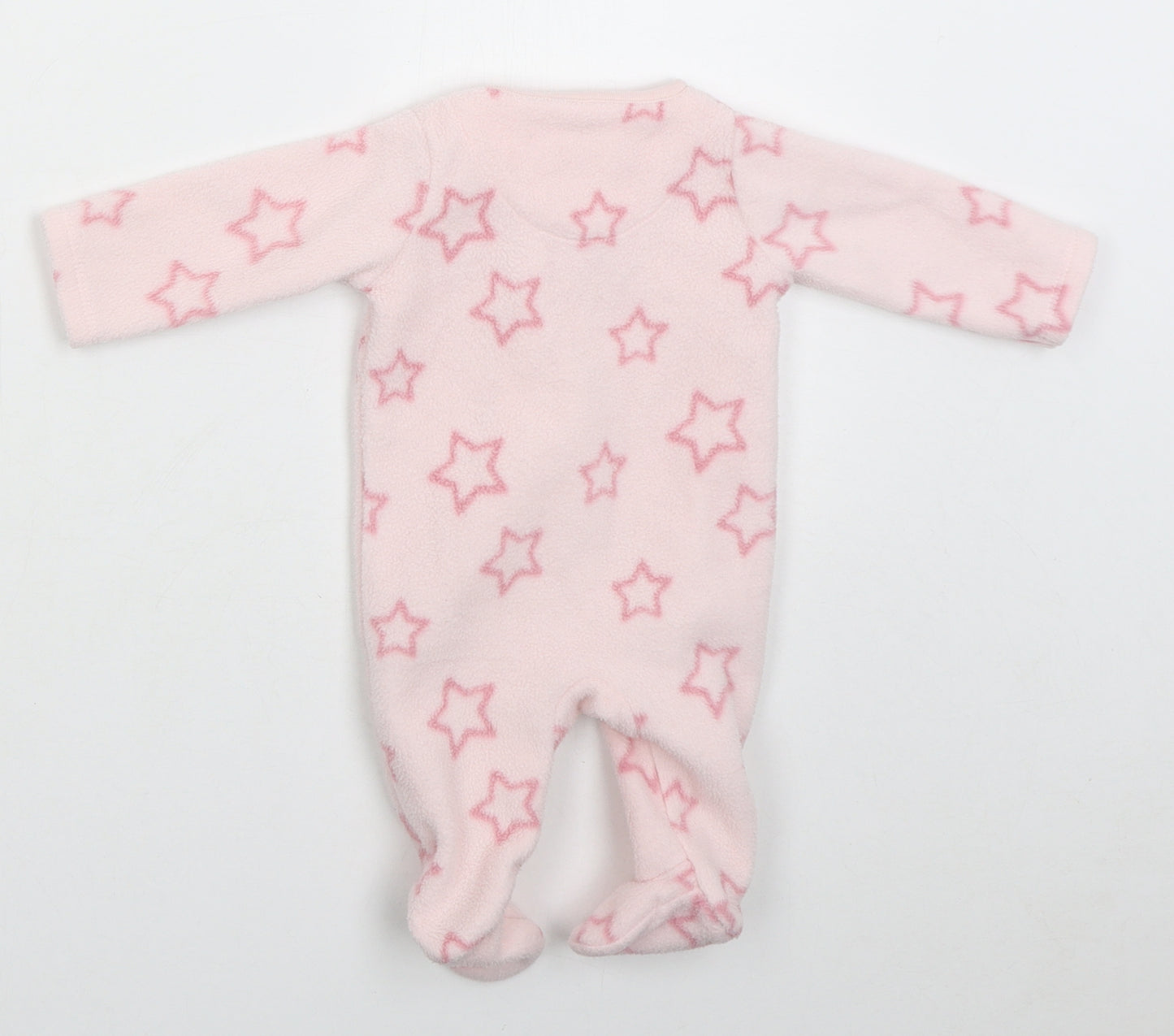 Fred & Flo Girls Pink Solid Polyester Cami One Piece Size Newborn  Zip - Stars