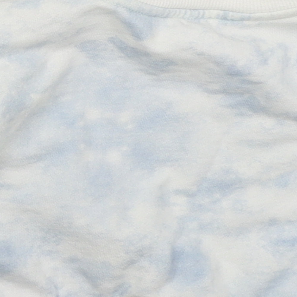 TU Boys White  Cotton Basic T-Shirt Size 12-18 Months Crew Neck Pullover - Mickey Mouse