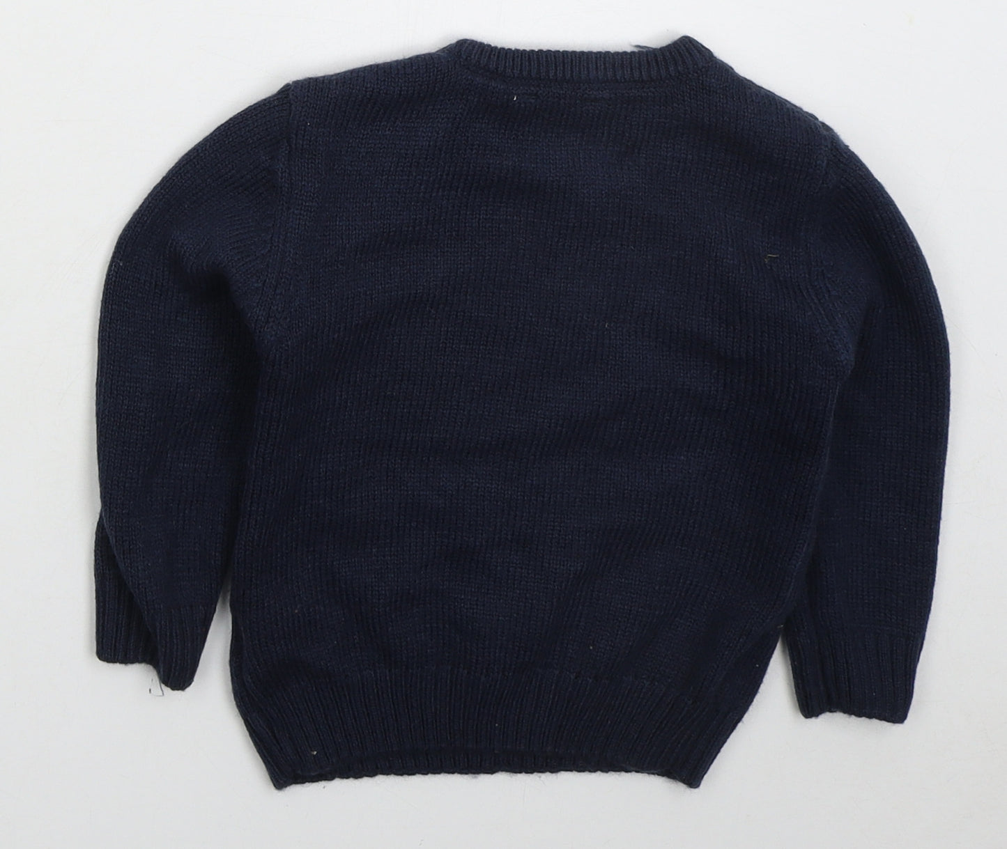 Urban Rascals Boys Blue Crew Neck  Acrylic Pullover Jumper Size 2-3 Years  Pullover - Tree Rex