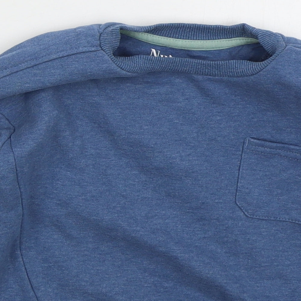 Nutmeg Boys Blue  Cotton Pullover Sweatshirt Size 3-4 Years  Pullover
