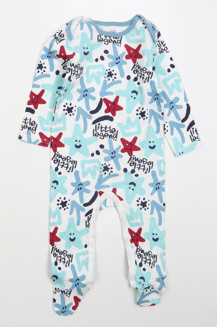 Studio Boys White Solid Cotton Cami One Piece Size 9-12 Months  Button - Little Legend