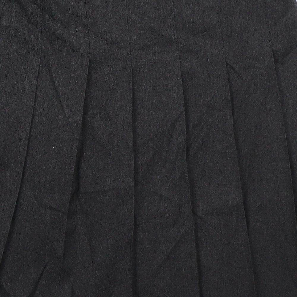 George Girls Grey  Polyester Pleated Skirt Size 10-11 Years  Regular Zip