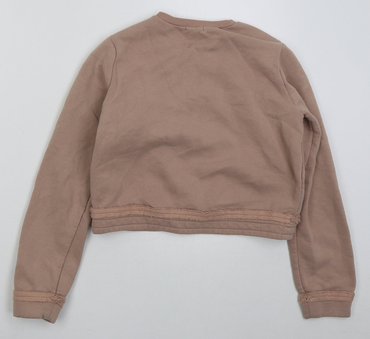 River Island Girls Pink  Cotton Pullover Sweatshirt Size 11-12 Years  Pullover